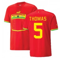 Ghana Thomas Partey #5 Fotballklær Bortedrakt VM 2022 Kortermet